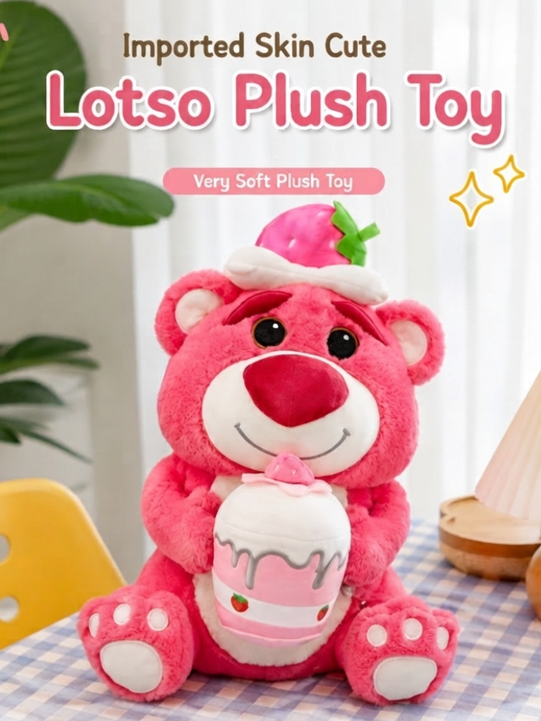 Lotso plush toy|imported Quality|40-45cm|premium quality|medium size|cute|kiidzkornerz