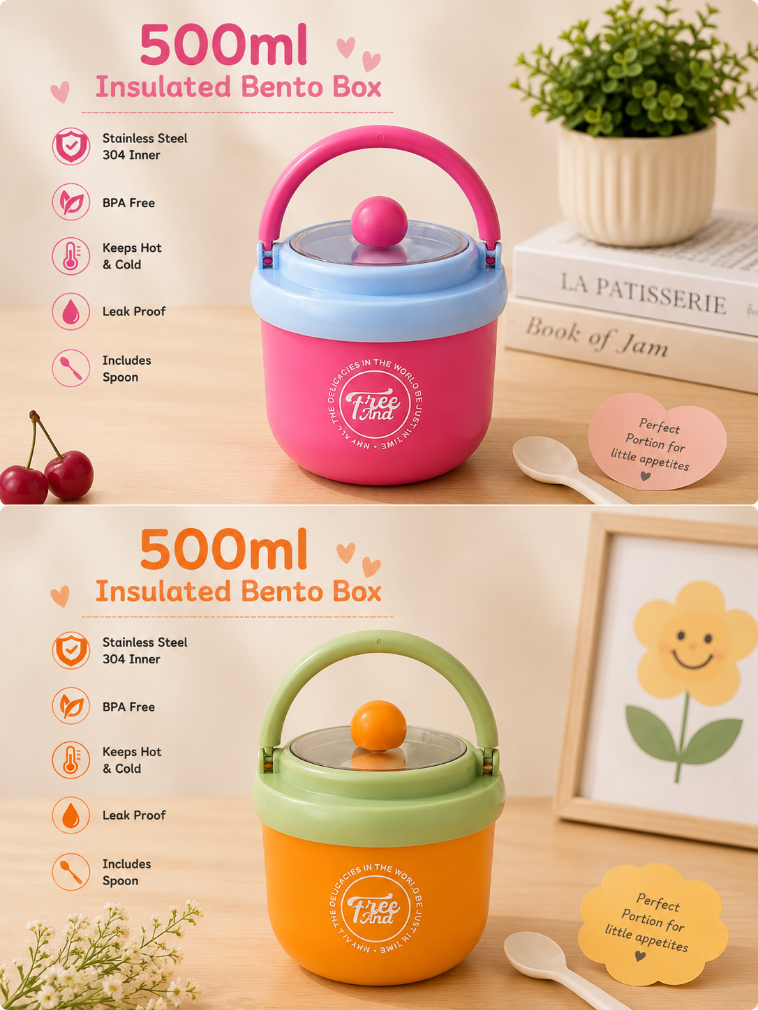 Premium Bento Lunch Box –100% Leak-Proof | For Kids & Office