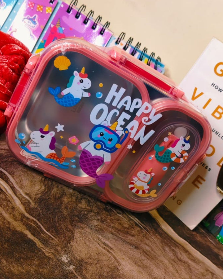 LUNCH-SHIP | 2-COMPARTMENT LUNCHBOX|SPILL PROOF | INSULATED| FREE CUTLERY