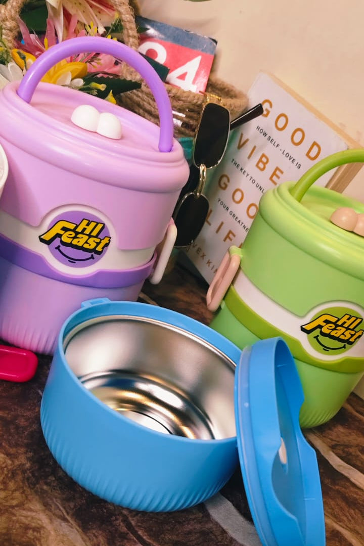Feast double decker lunch box | Insulated -  Spill proof