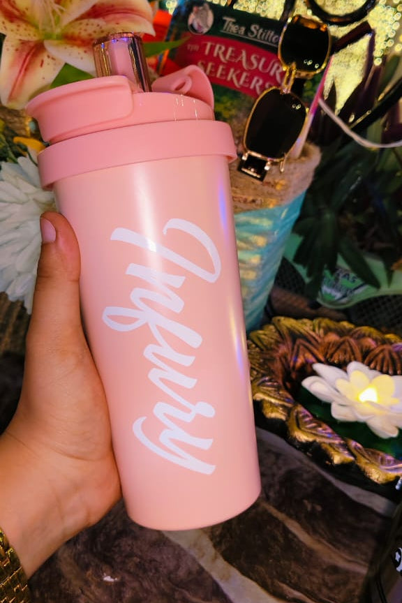 Crystal Glow Tumblers| Dual sip | Insulated tumblers - Spill Proof| 550ml