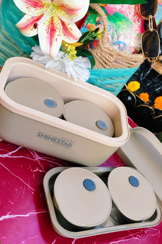 Double Decker ELECTRIC Lunchbox | Spill Proof |  4 BOXES | Premium Quality