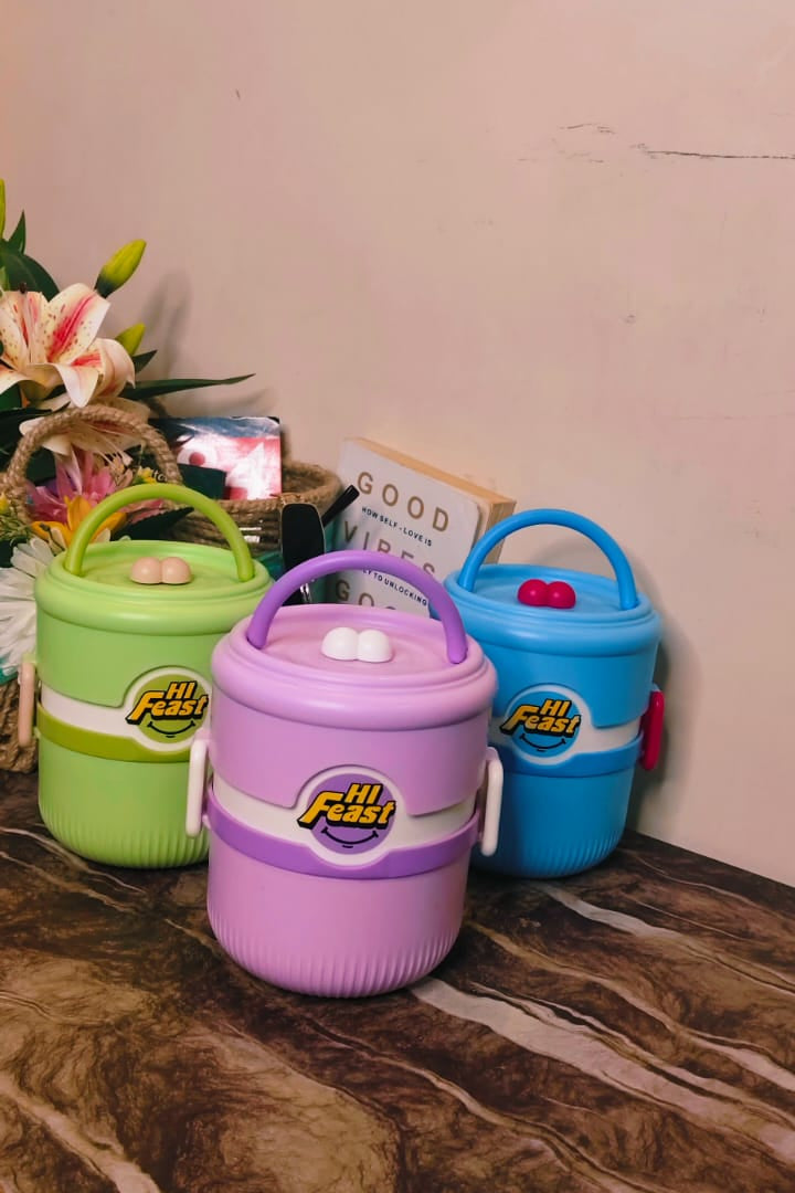 Feast double decker lunch box | Insulated -  Spill proof
