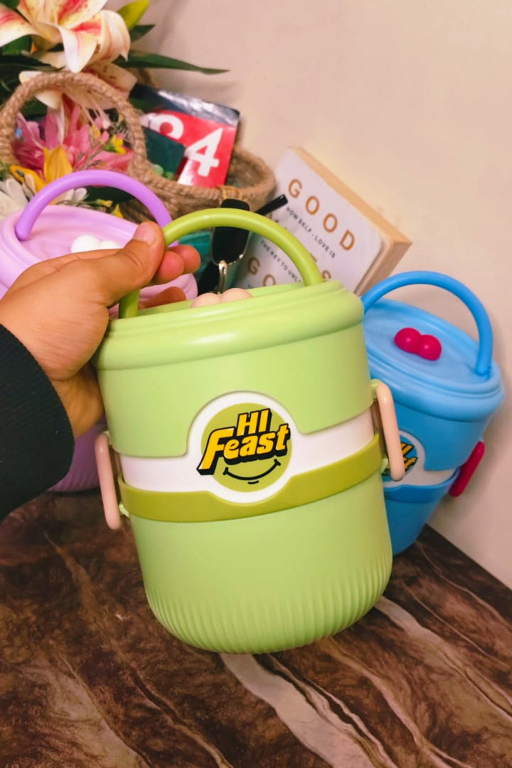 Feast double decker lunch box | Insulated -  Spill proof
