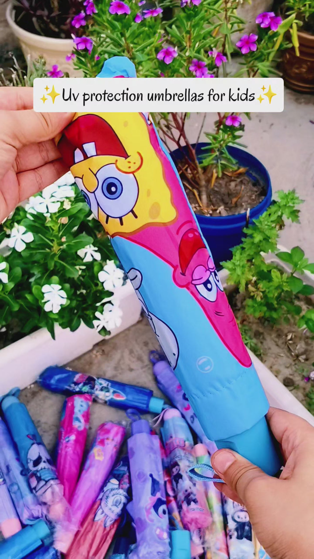 3D kids Umbrella ☔| Uv rays protected| Double Quilted | premium quality✨|kiidzkornerz