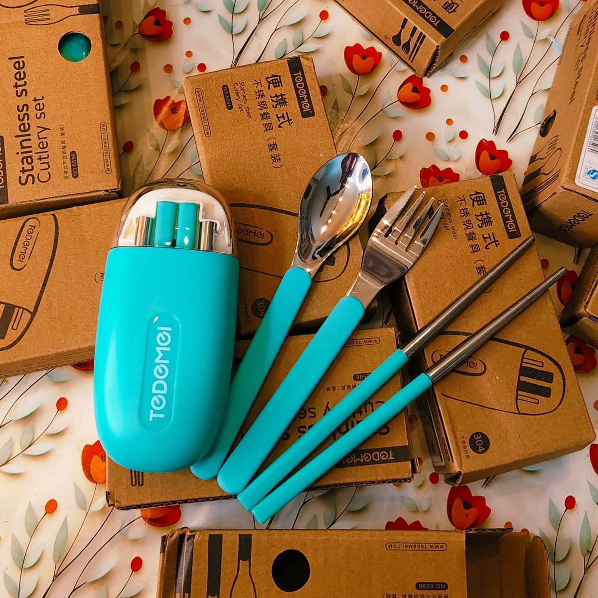 Todomoi cutlery set|Stainless steel|3 set|premium quality|kiidzkornerz