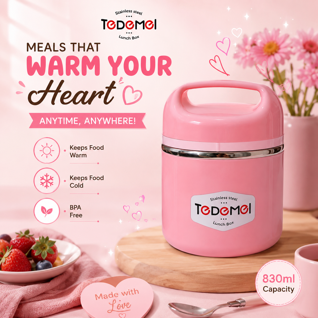 Surprise-Bento | Insulated | 630ml 2-Compartment |Spill proof|Food jar