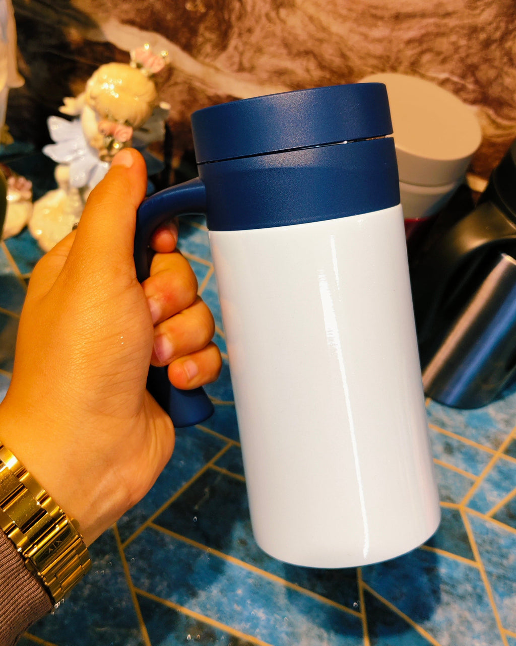 Happy-Cookie Tumbler|450ml|Insulated|Stainless Steel|Spill proof