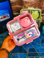 Big Bite 🍱 Bento|Insulated|Spill proof|3-Compartment|Free Cutlery |FREE Small Box