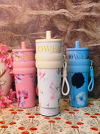 Floral 900ml Tumblers|Insulated|Stainless steel|Spillproof|Functional|kiidzkornerz