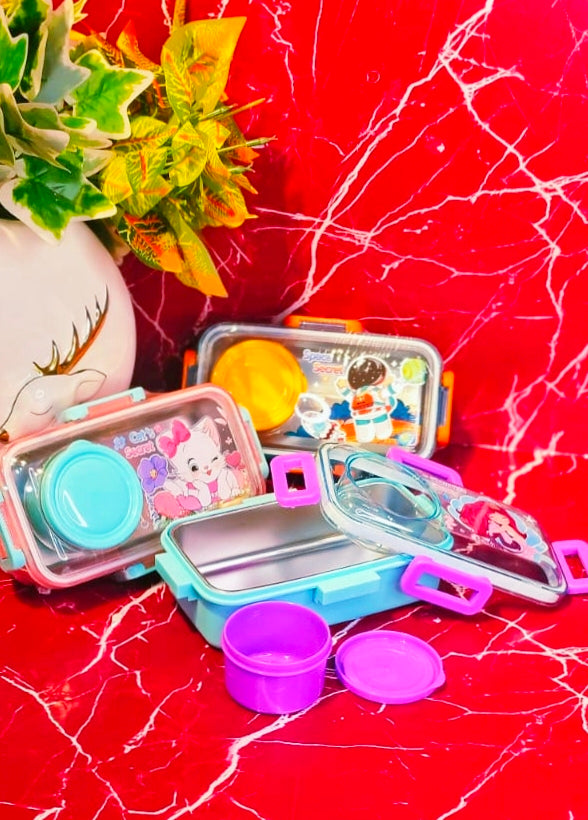 Ben-Benny bento|Spill proof|Insulated Stainless steel lunchbox|500+80ml