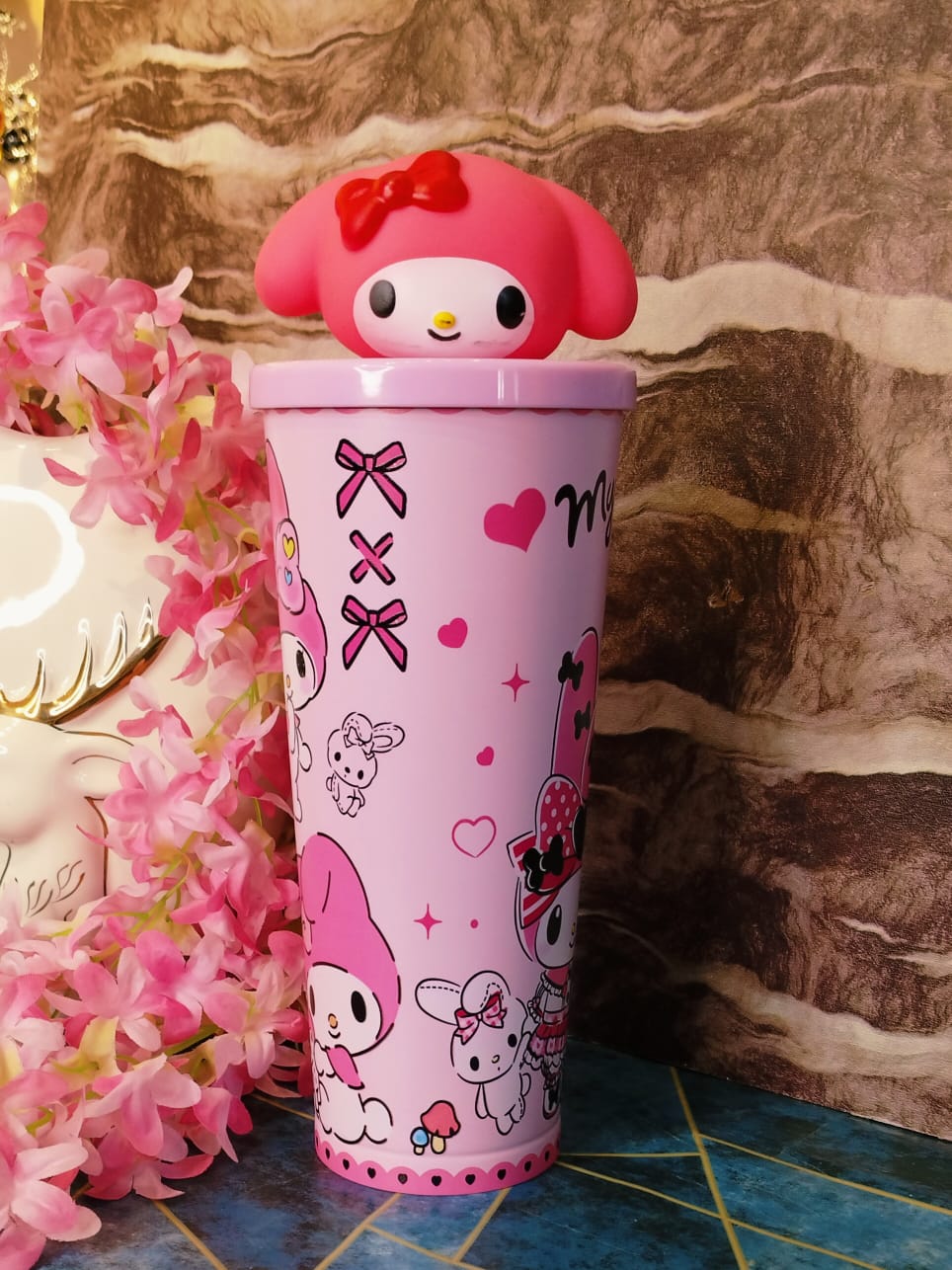 900ml Stylish tumblers|Insulated|Stainless steel|Steel Straw|Kiidzkornerz