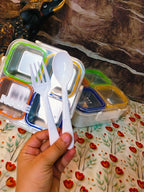 4-Compartment lunchbox|Leakproof|Insulated lunchbox|With cutlery at bottom|SUS 304|kiidzkornerz