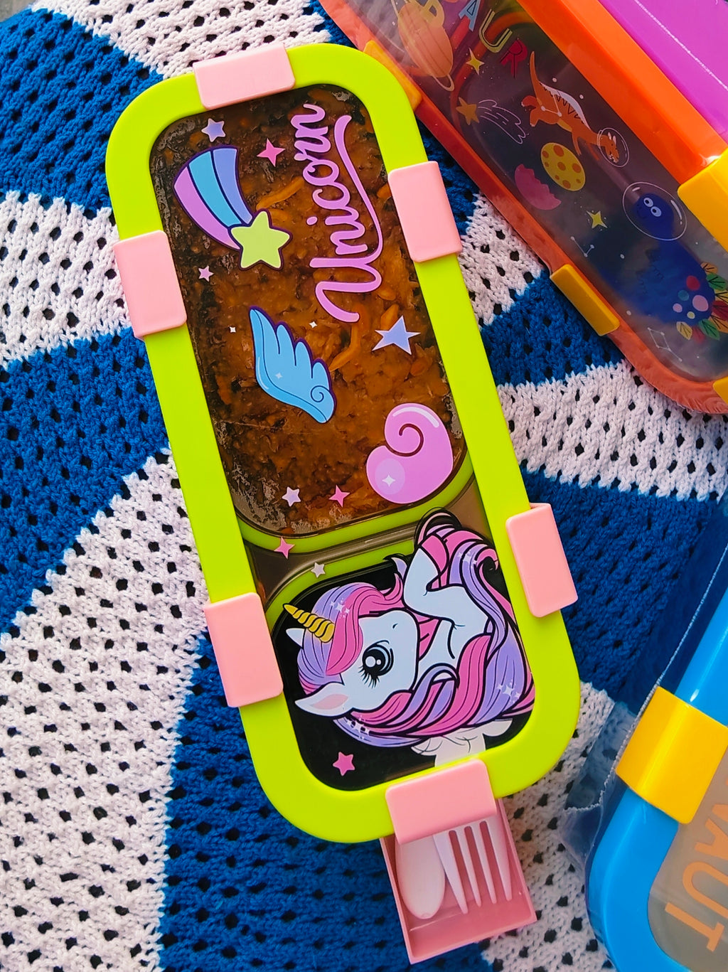 Feast Bento Kids✨|Insulated|Spill proof|2-Compartment|Unique Cutlery 🍴 section