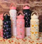 1000ml floral bottles ✨|Insulated|Stainless steel|Leakproof|Sipper|kiidzkornerz