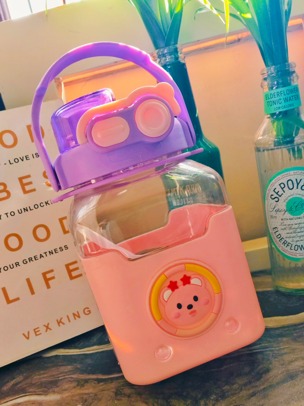 Sip-Square Buddy ✨|1000ml|BPA Free | Premium quality|Dual Sip