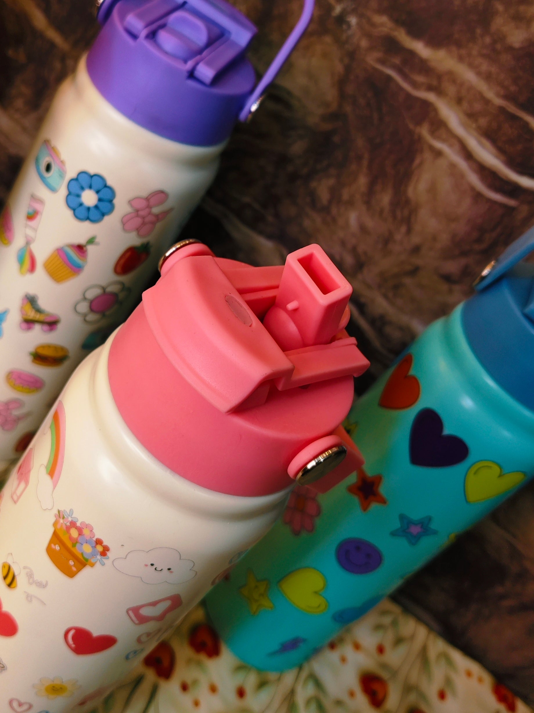 800ml flip straw fun bottles|dual sip|premium quality|100% Leakproof|kiidzkornerz