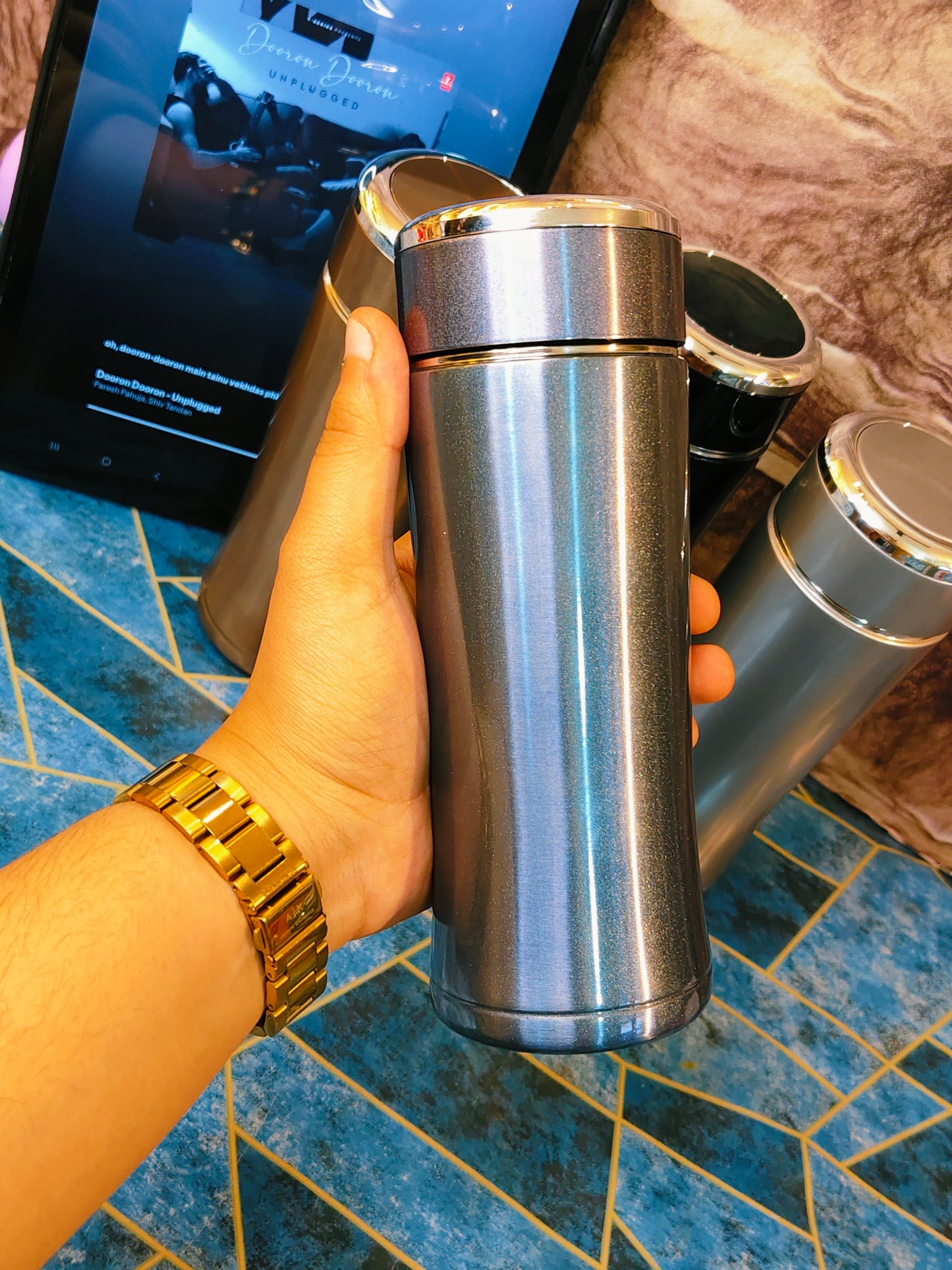 Happy Mini Bottles ✨|Hot and Cold|Spill proof|360ML|Lightweight