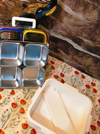 4-Compartment lunchbox|Leakproof|Insulated lunchbox|With cutlery at bottom|SUS 304|kiidzkornerz