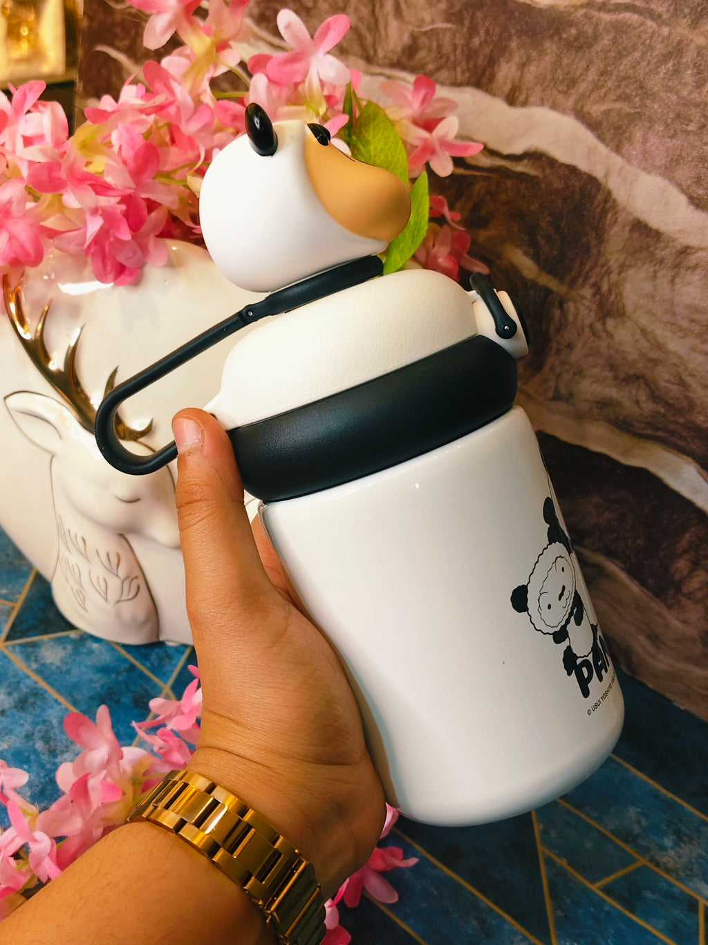 Shinchan Kids Sipper| Dual sip |Insulated|Stainless Steel|Spillproof|Cute design|Kiidzkornerz