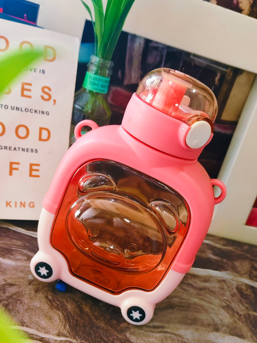 LUCK BEAR SIP|1000ml|Dual Sip | BPA Free | Premium quality| Freebies Included
