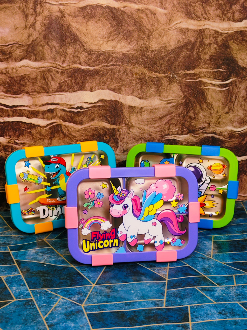 Leak Proof Bento Kids ✨|Insulated Stainless steel|Spill Proof Design|3-Compartment