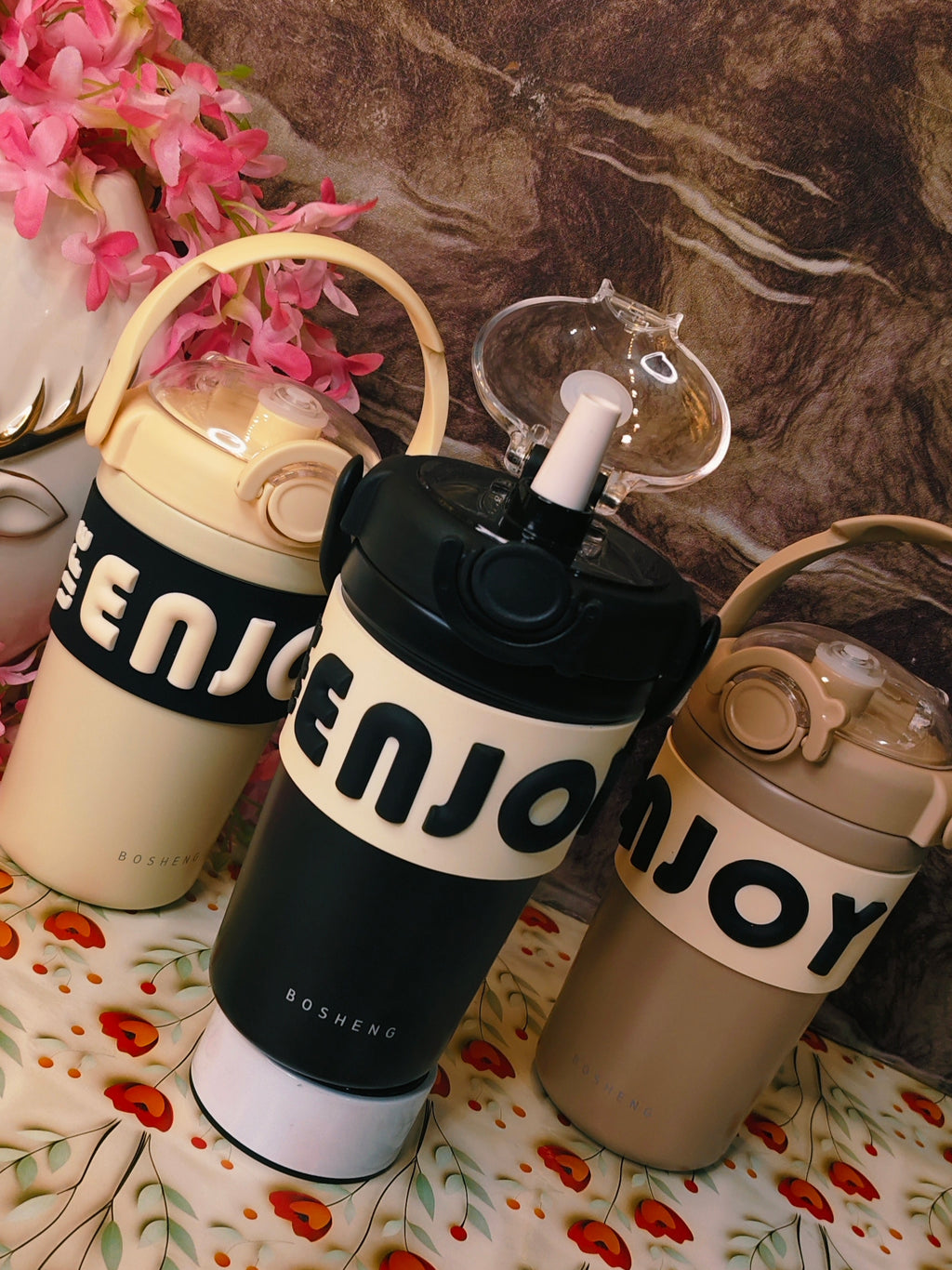 Fun Quench 400ml.tumblers |With Handle|Insulated|Stainless steel|Spillproof|Kiidzkornerz
