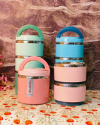 TRIPLE BENTO LUXE ✨|WITH HANDLE 1500ml |INSULATED |SPILL PROOF| TRIPLE COMPARTMENT