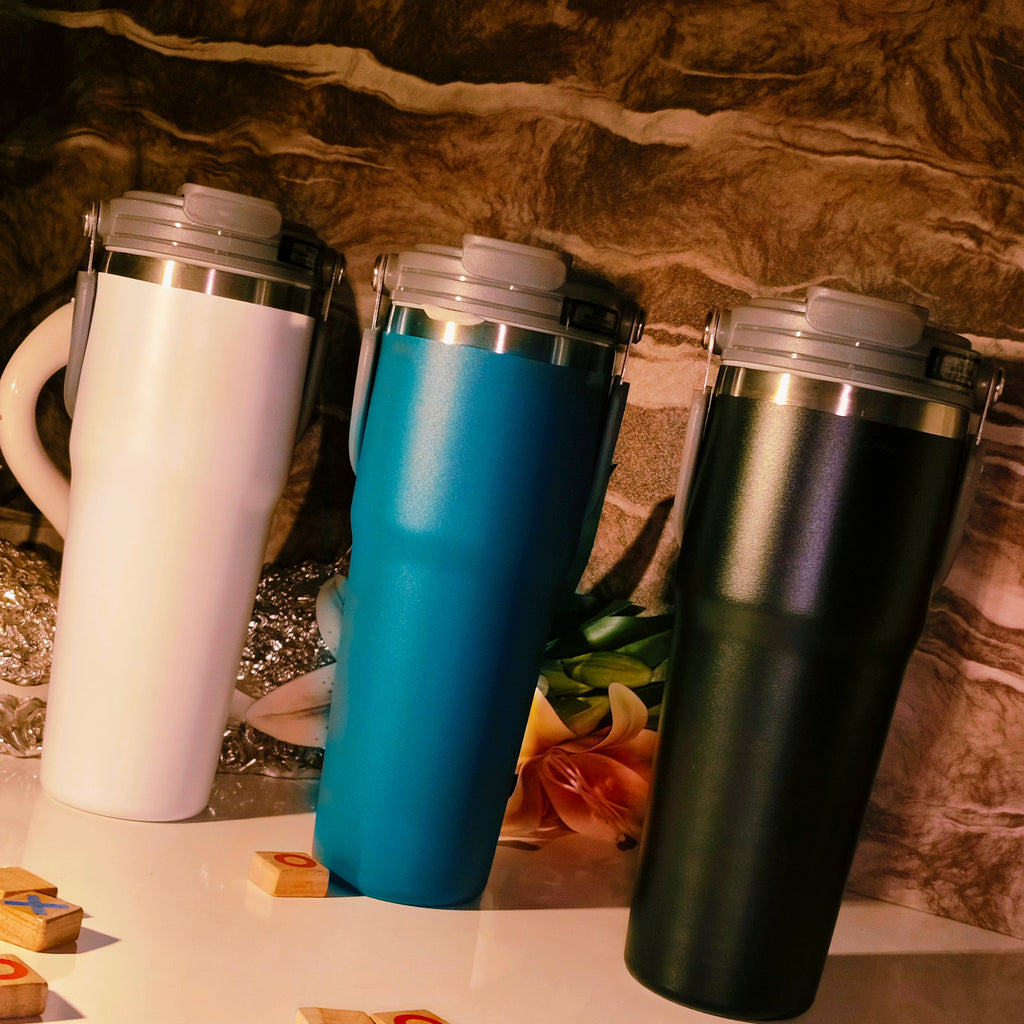 Aqua Cool Tumblers| Insulated Tumblers | 900ml | Spill proof |Dual Sip