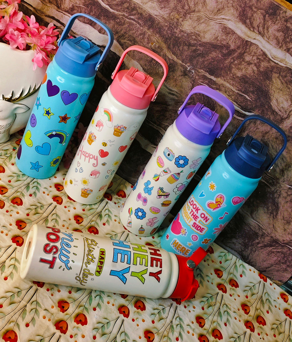 800ml flip straw fun bottles|dual sip|premium quality|100% Leakproof|kiidzkornerz