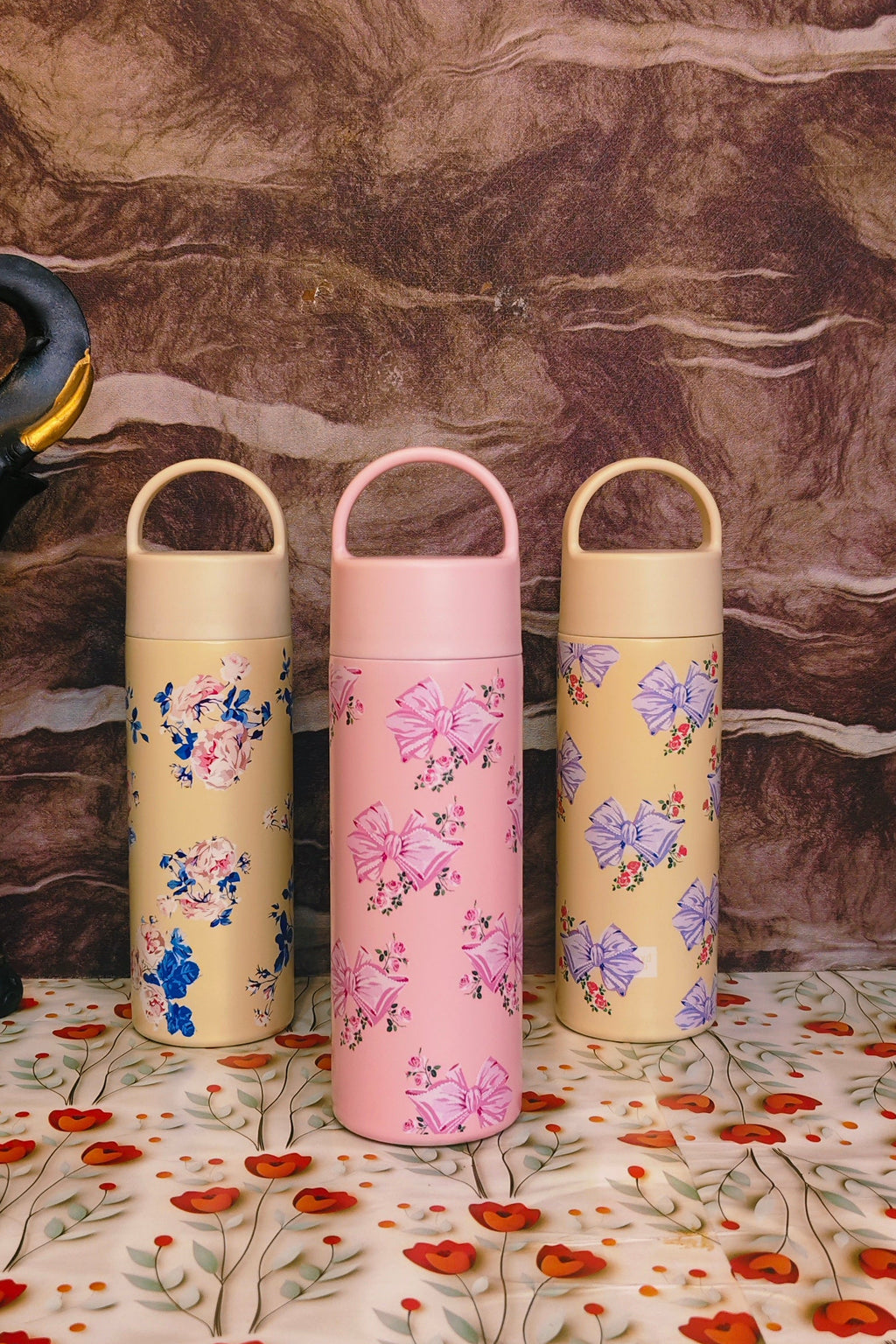 320ml Floral 🌸 Bottles|Insulated|Spillproof|Imported|kiidzkornerz