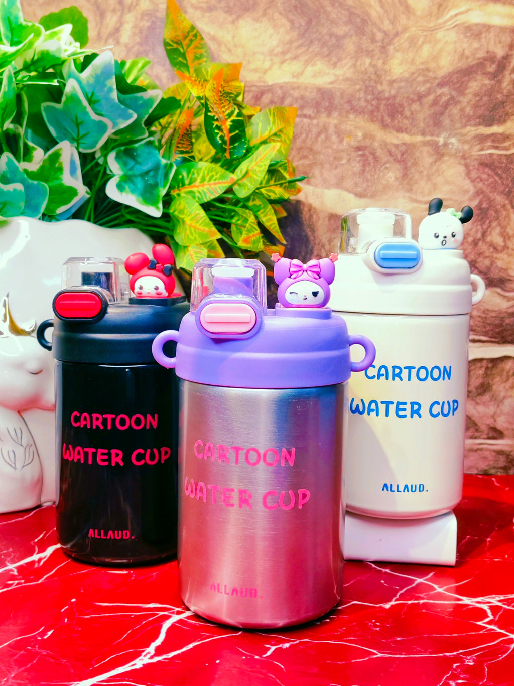 Cartoon Water Cup|Detox Bottle|With Belt|Insulated|Spill Proof|500ml