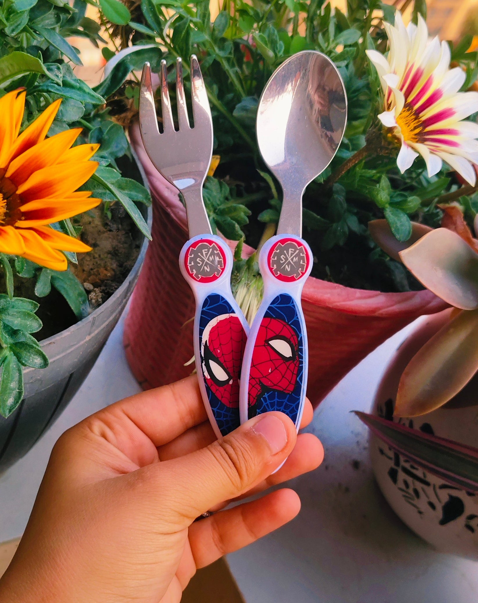 Kids Cutlery|Premium quality Stainless steel|High Quality Prints|Cartoon Themed