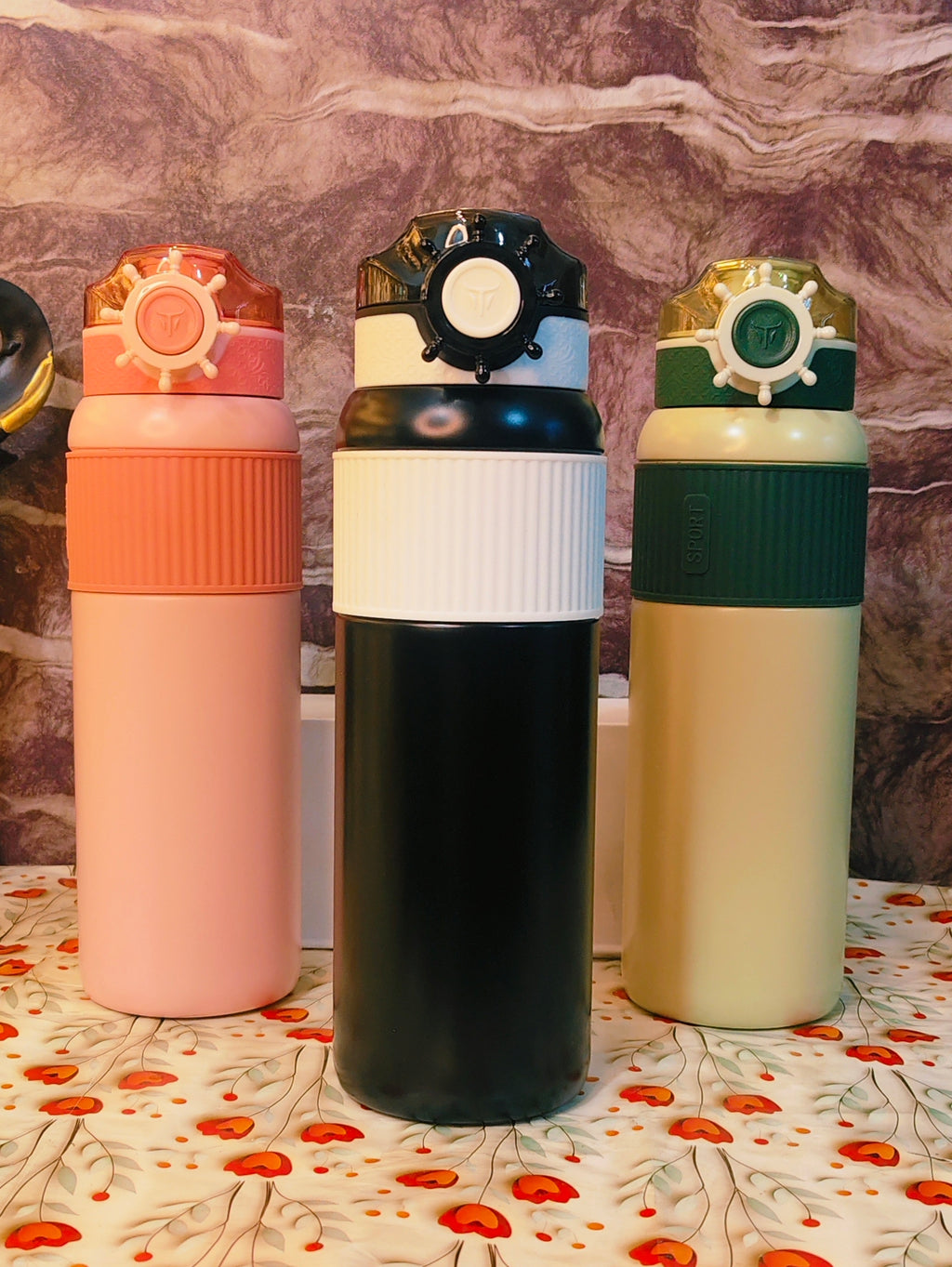 1000ml Ship Bottles ✨|15HRS COLD | 8HRS HOT |Premium quality|Stainless steel|Leakproof|kiidzkornerz