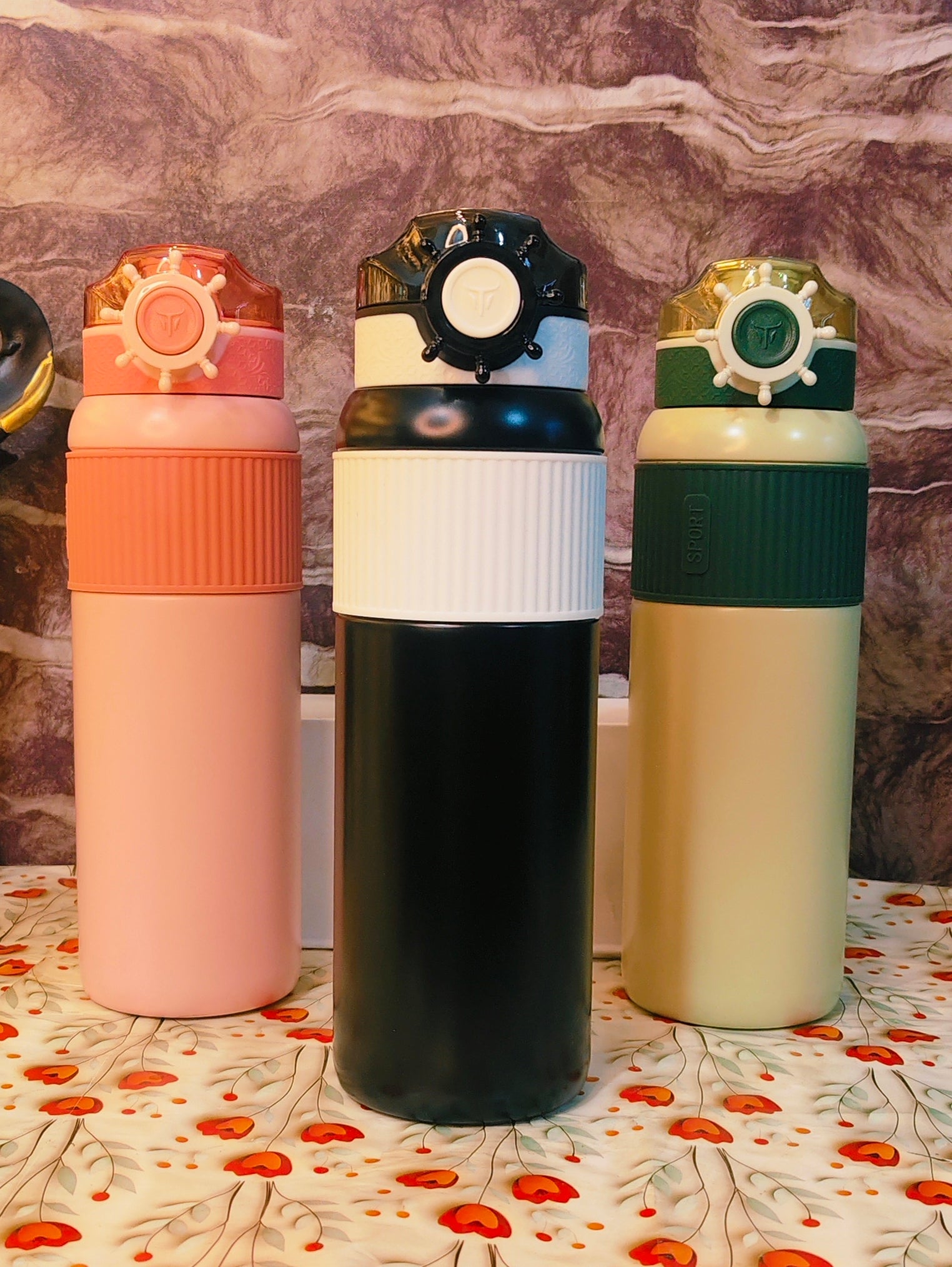 1000ml Ship Bottles ✨|15HRS COLD | 8HRS HOT |Premium quality|Stainless steel|Leakproof|kiidzkornerz