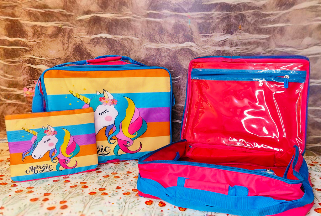 Perfect suitcase bags|Super Spacious|premium quality|dual Zipper|Matching pouch | kiidzkornerz