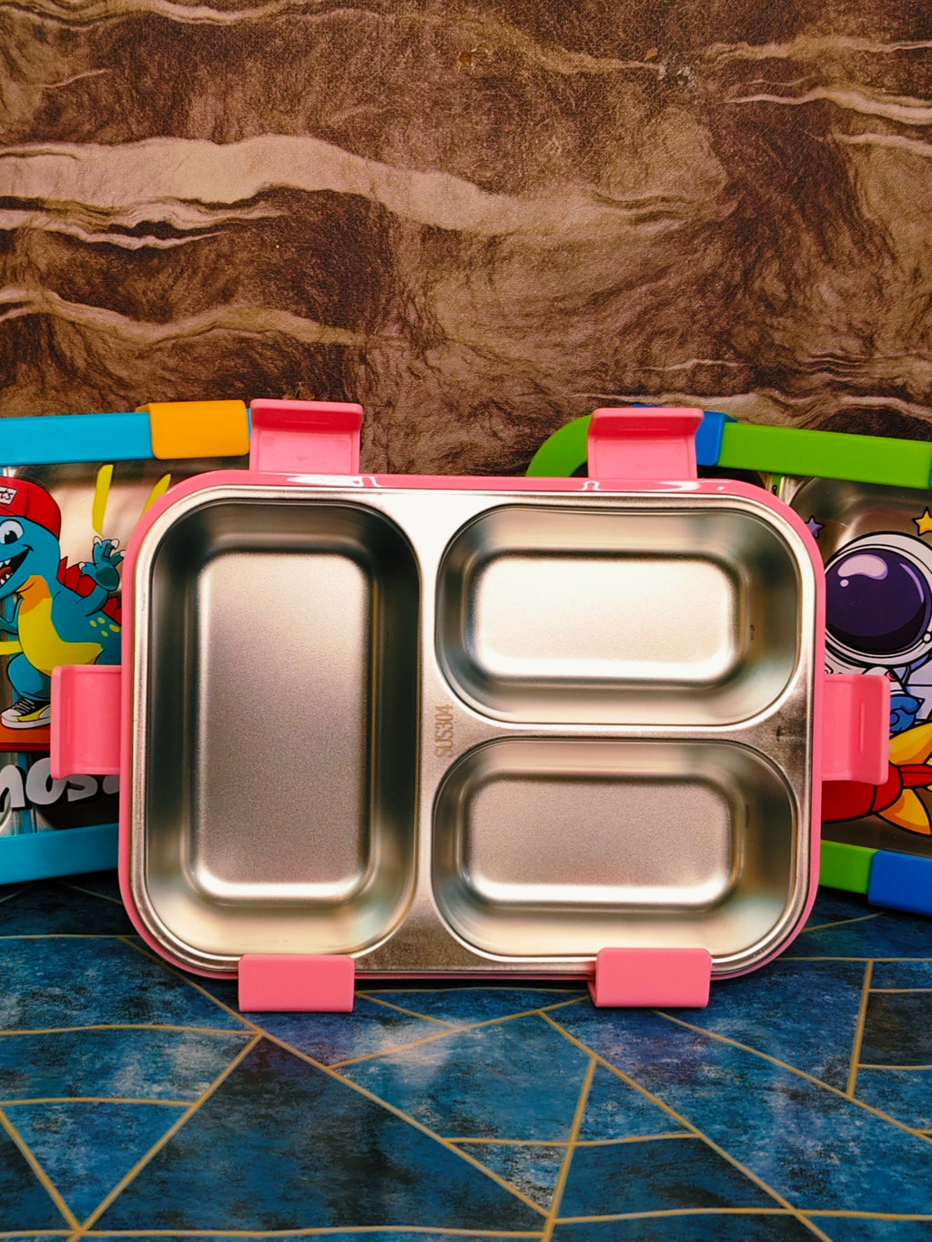 Leak Proof Bento Kids ✨|Insulated Stainless steel|Spill Proof Design|3-Compartment