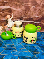 Panda Food Jars/Cups 🐼|Insulated|stainless steel|Spill proof|With cutlery|A cute cup on top