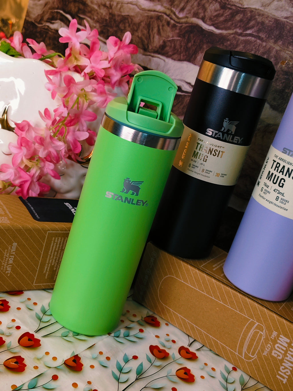 16oz/473ml | Stanley Transit mugs |6hrs hot 8 hrs cold 30hrs iced|stainless steel|aerolight technology|Leakproof|kiidzkornerz