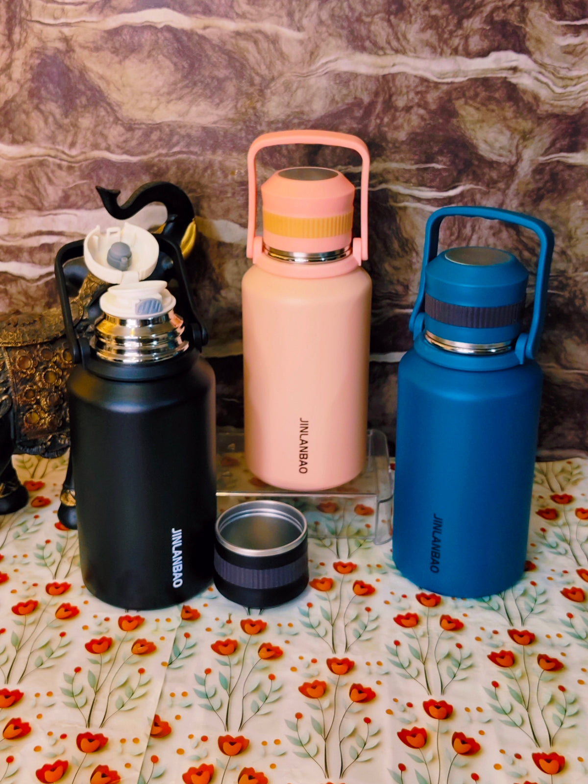1200Ml flask| Upto 10hrs hot | steel cup on top|Leakproof design|Stainless steel|kiidzkornerz