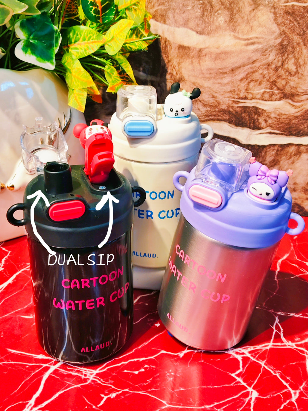 Cartoon Water Cup|Detox Bottle|With Belt|Insulated|Spill Proof|500ml
