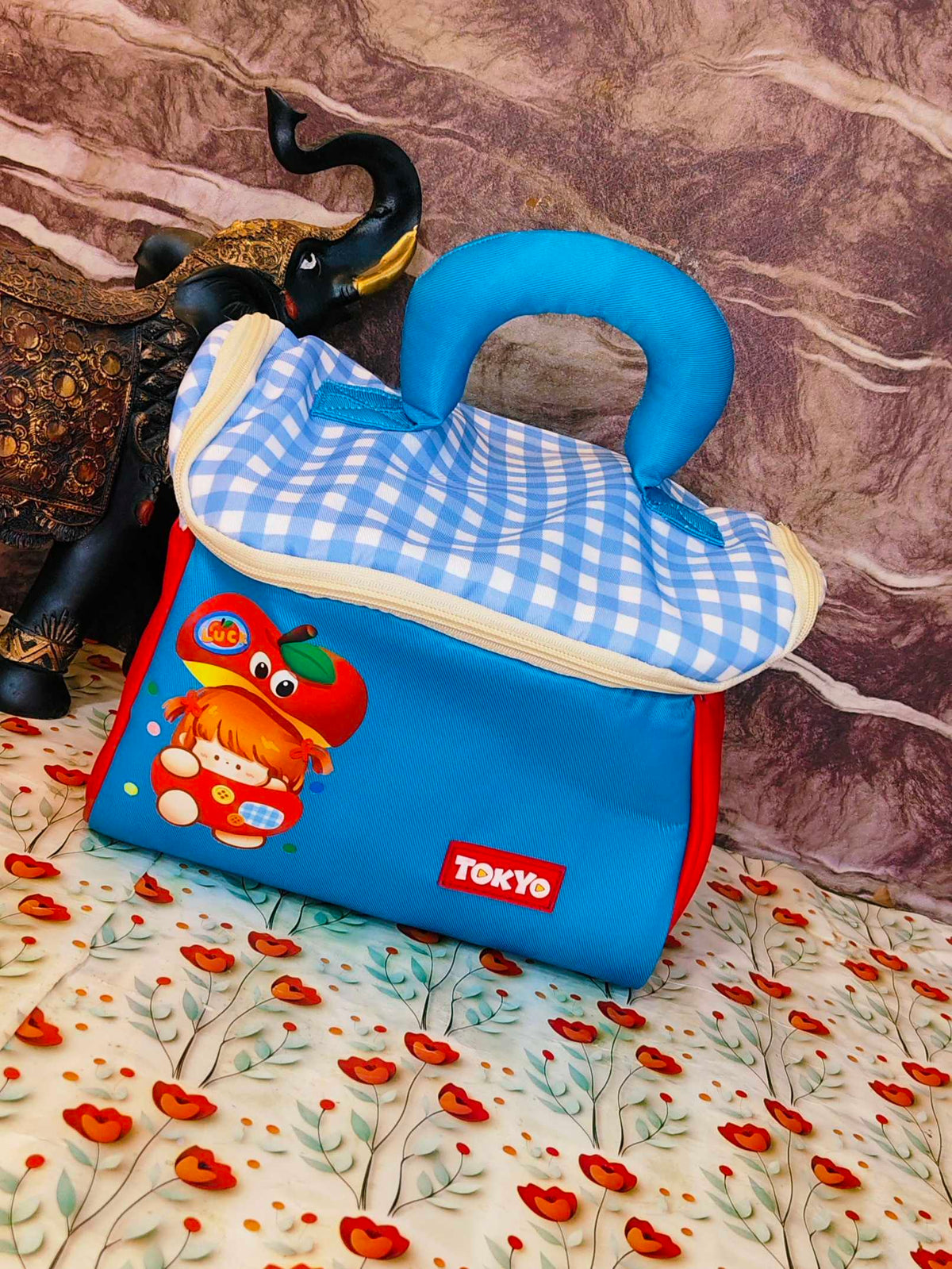 Tokyo puffy insulated lunchbag|Insulation|2-Zipper|Premium Quality|Waterproof|kiidzkornerz