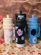 Floral 900ml Tumblers|Insulated|Stainless steel|Spillproof|Functional|kiidzkornerz