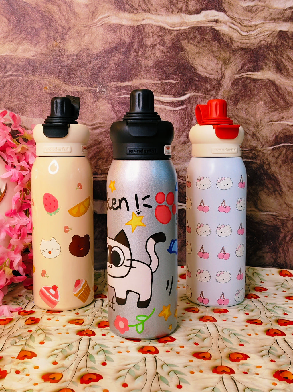 Fun Sip bottles | dual sip | 600ml |Insulated|Leak proof|Kiidzkornerz
