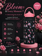 1000ml floral bottles ✨|Insulated|Stainless steel|Leakproof|Sipper|kiidzkornerz
