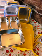 3-Compartment lunchbox|Leakproof lunchbox|Insulated Stainless steel|1000ml|kiidzkornerz