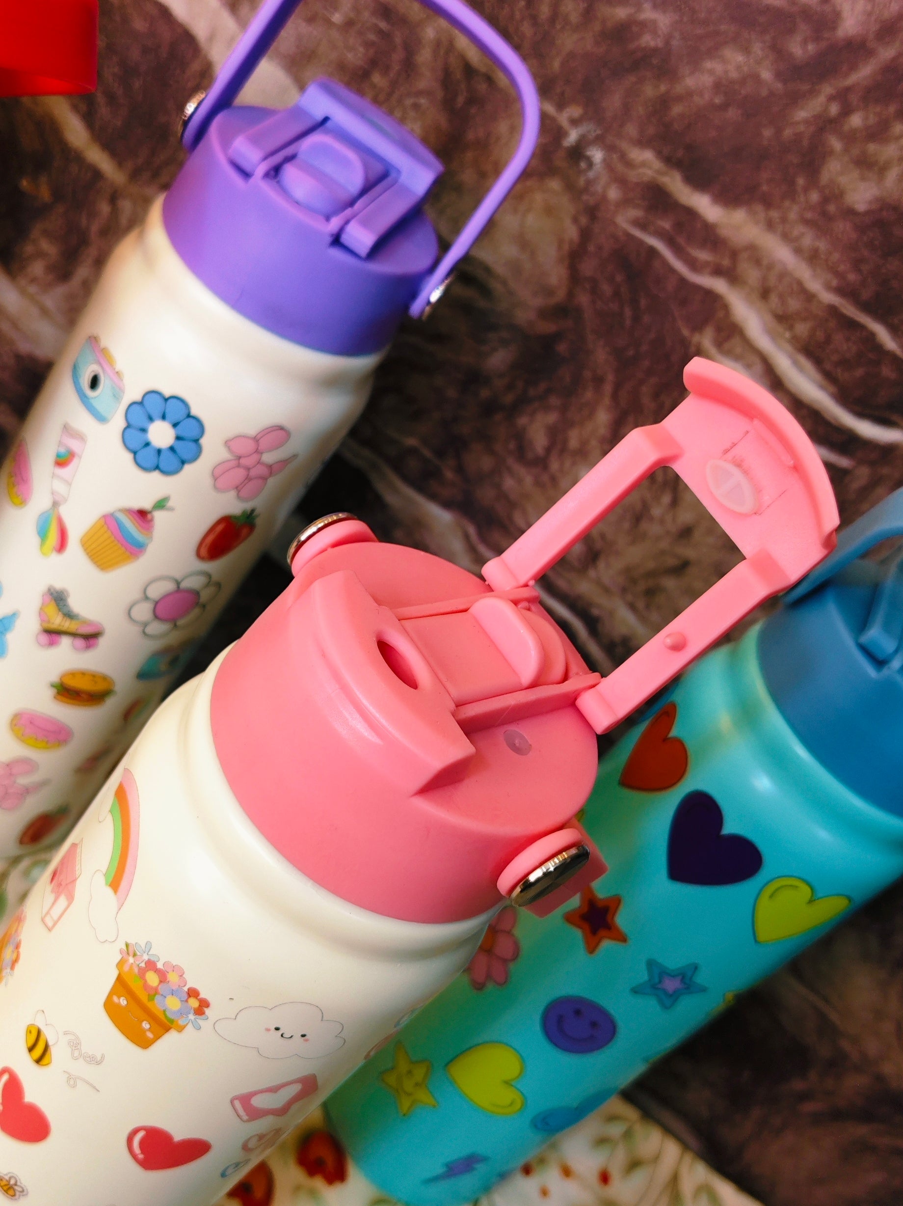 800ml flip straw fun bottles|dual sip|premium quality|100% Leakproof|kiidzkornerz
