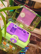 Puzzle Pop Sipper|850ml|BPA Free | Premium quality|Stylish Belt | With Stickers| Dual Sip
