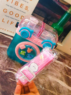 Cute Sip|500ml| BPA Free | Premium quality| Dual Compartment|With Belt