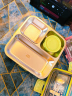 Big Bite 🍱 Bento|Insulated|Spill proof|3-Compartment|Free Cutlery |FREE Small Box